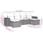 Garden sofa set with cushions 6 pieces beige synthetic rattan by , Garden sets - Ref: Foro24-3255255, Price: 453,75 €, Discou...