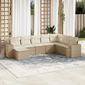 Garden sofa set with beige cushions 8 pcs PE rattan by , Garden sets - Ref: Foro24-3255295, Price: 586,23 €, Discount: %