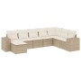 Gartensofa-Set mit beigen Kissen 8 Stück PE-Rattan von , Gartensets - Ref: Foro24-3255295, Preis: 568,23 €, Rabatt: %
