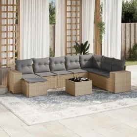 9-piece garden sofa set with beige synthetic rattan cushions by , Garden sets - Ref: Foro24-3255306, Price: 587,23 €, Discoun...
