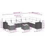 9-teiliges Gartensofa-Set mit beigen synthetischen Rattankissen von , Gartensets - Ref: Foro24-3255306, Preis: 587,23 €, Raba...