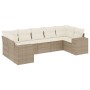 7-piece garden sofa set and beige synthetic rattan cushions by , Garden sets - Ref: Foro24-3255325, Price: 519,74 €, Discount: %
