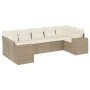 7-teiliges Gartensofa-Set und beigefarbene synthetische Rattankissen von , Gartensets - Ref: Foro24-3255325, Preis: 529,85 €,...