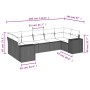 7-piece garden sofa set and beige synthetic rattan cushions by , Garden sets - Ref: Foro24-3255325, Price: 519,74 €, Discount: %