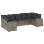 7-teiliges Gartensofa-Set mit grauen PE-Rattan-Kissen von , Gartensets - Ref: Foro24-3255327, Preis: 455,13 €, Rabatt: %