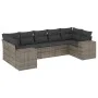 7-teiliges Gartensofa-Set mit grauen PE-Rattan-Kissen von , Gartensets - Ref: Foro24-3255327, Preis: 471,11 €, Rabatt: %