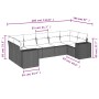 7-teiliges Gartensofa-Set mit grauen PE-Rattan-Kissen von , Gartensets - Ref: Foro24-3255327, Preis: 455,13 €, Rabatt: %