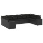 Gartensofa-Set 10-teilig mit schwarzen synthetischen Rattankissen von , Gartensets - Ref: Foro24-3255402, Preis: 648,35 €, Ra...