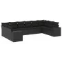 Gartensofa-Set 10-teilig mit schwarzen synthetischen Rattankissen von , Gartensets - Ref: Foro24-3255402, Preis: 636,17 €, Ra...