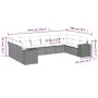 Gartensofa-Set 10-teilig mit schwarzen synthetischen Rattankissen von , Gartensets - Ref: Foro24-3255402, Preis: 636,17 €, Ra...