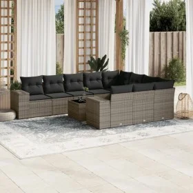 11-teiliges Gartensofa-Set und graue synthetische Rattankissen von , Gartensets - Ref: Foro24-3255437, Preis: 672,69 €, Rabat...