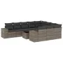11-teiliges Gartensofa-Set und graue synthetische Rattankissen von , Gartensets - Ref: Foro24-3255437, Preis: 672,69 €, Rabat...