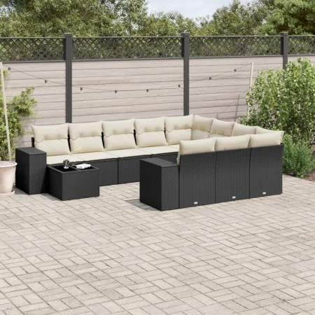 11-piece garden sofa set and black synthetic rattan cushions by , Garden sets - Ref: Foro24-3255463, Price: 657,65 €, Discoun...