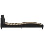 Bed frame with headboard black synthetic leather 90x190 cm by , Beds and slatted bases - Ref: Foro24-373098, Price: 111,34 €,...