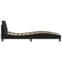 Bed frame with headboard black synthetic leather 90x190 cm by , Beds and slatted bases - Ref: Foro24-373098, Price: 109,66 €,...