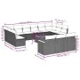 14-piece garden sofa set with black synthetic rattan cushions by , Garden sets - Ref: Foro24-3226462, Price: 800,26 €, Discou...