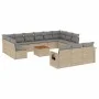 Set sofás jardín 14 pzas y cojines ratán sintético beige mezcla de , Conjuntos de jardín - Ref: Foro24-3257137, Precio: 879,4...