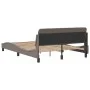 Bed frame with headboard in taupe gray fabric 120x200 cm by , Beds and slatted bases - Ref: Foro24-373149, Price: 168,89 €, D...