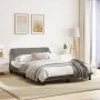 Bed frame with headboard in taupe gray fabric 140x200 cm by , Beds and slatted bases - Ref: Foro24-373189, Price: 164,83 €, D...