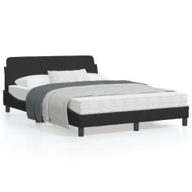 Bettgestell mit schwarzem Samtkopfteil 140x200 cm von , Betten und Lattenroste - Ref: Foro24-373194, Preis: 142,39 €, Rabatt: %