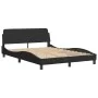Bettgestell mit schwarzem Samtkopfteil 140x200 cm von , Betten und Lattenroste - Ref: Foro24-373194, Preis: 140,81 €, Rabatt: %