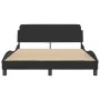 Bed frame with black velvet headboard 140x200 cm by , Beds and slatted bases - Ref: Foro24-373194, Price: 140,81 €, Discount: %