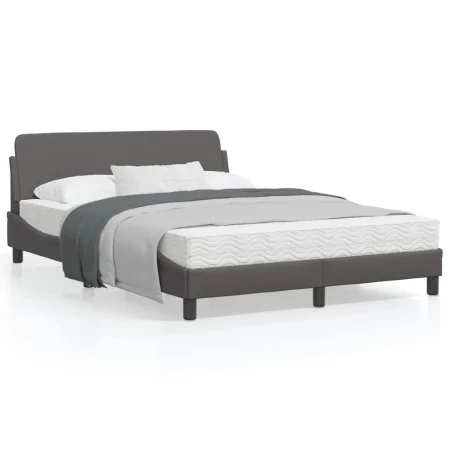 Estructura de cama con cabecero cuero sintético gris 120x200cm de , Camas y somieres - Ref: Foro24-373161, Precio: 147,37 €, ...