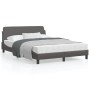 Estructura de cama con cabecero cuero sintético gris 120x200cm de , Camas y somieres - Ref: Foro24-373161, Precio: 150,22 €