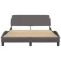 Estructura de cama con cabecero cuero sintético gris 120x200cm de , Camas y somieres - Ref: Foro24-373161, Precio: 147,37 €, ...
