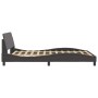 Estructura de cama con cabecero cuero sintético gris 120x200cm de , Camas y somieres - Ref: Foro24-373161, Precio: 150,22 €