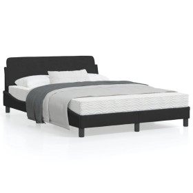 Bettgestell mit schwarzem Samtkopfteil 120x200 cm von , Betten und Lattenroste - Ref: Foro24-373154, Preis: 137,23 €, Rabatt: %