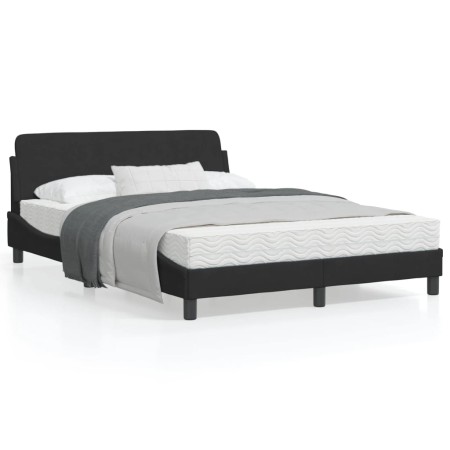 Estructura de cama con cabecero de terciopelo negro 120x200 cm de , Camas y somieres - Ref: Foro24-373154, Precio: 137,49 €, ...