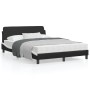 Estructura cama cabecero cuero sintético negro blanco 120x200cm de , Camas y somieres - Ref: Foro24-373163, Precio: 167,80 €