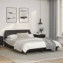 Black white synthetic leather headboard bed frame 120x200cm by , Beds and slatted bases - Ref: Foro24-373163, Price: 111,51 €...