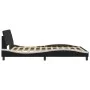 Black white synthetic leather headboard bed frame 120x200cm by , Beds and slatted bases - Ref: Foro24-373163, Price: 111,51 €...
