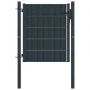 Puerta de valla de PVC y acero gris antracita 100x81 cm de vidaXL, Puertas de jardín - Ref: Foro24-145232, Precio: 128,10 €, ...