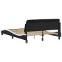 Black white synthetic leather headboard bed frame 120x200cm by , Beds and slatted bases - Ref: Foro24-373163, Price: 111,51 €...