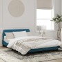 Estructura de cama con cabecero terciopelo azul 120x200 cm de , Camas y somieres - Ref: Foro24-373156, Precio: 142,50 €, Desc...
