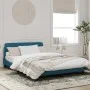 Estructura de cama con cabecero terciopelo azul 120x200 cm de , Camas y somieres - Ref: Foro24-373156, Precio: 172,16 €, Desc...