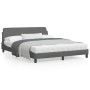 Bed frame with headboard dark gray fabric 160x200 cm by , Beds and slatted bases - Ref: Foro24-373206, Price: 195,56 €, Disco...