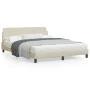 Bettgestell mit cremefarbenem Stoffkopfteil 160x200 cm von , Betten und Lattenroste - Ref: Foro24-373210, Preis: 151,38 €, Ra...