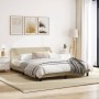 Bed frame with cream fabric headboard 160x200 cm by , Beds and slatted bases - Ref: Foro24-373210, Price: 189,44 €, Discount: %