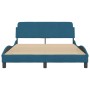 Estructura de cama con cabecero terciopelo azul 140x200 cm de , Camas y somieres - Ref: Foro24-373196, Precio: 153,51 €, Desc...