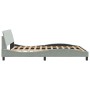 Estructura de cama con cabecero terciopelo gris claro 160x200cm de , Camas y somieres - Ref: Foro24-373212, Precio: 166,87 €,...