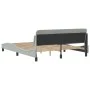 Bed frame with light gray velvet headboard 160x200cm by , Beds and slatted bases - Ref: Foro24-373212, Price: 164,91 €, Disco...