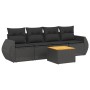 5-teiliges Gartenmöbel-Set und schwarze synthetische Rattankissen von , Gartensets - Ref: Foro24-3257210, Preis: 331,69 €, Ra...