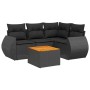 5-teiliges Gartenmöbel-Set und schwarze synthetische Rattankissen von , Gartensets - Ref: Foro24-3257315, Preis: 359,15 €, Ra...