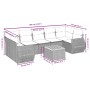 8-piece garden sofa set and gray synthetic rattan cushions by , Garden sets - Ref: Foro24-3257250, Price: 496,37 €, Discount: %