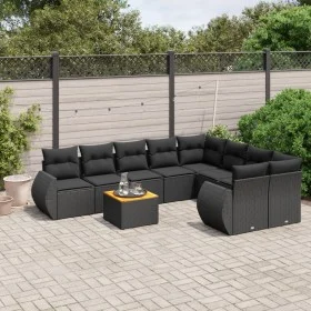 8-teiliges Gartensofa-Set und schwarze synthetische Rattankissen von , Gartensets - Ref: Foro24-3257259, Preis: 572,22 €, Rab...