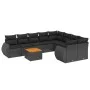 8-piece garden sofa set and black synthetic rattan cushions by , Garden sets - Ref: Foro24-3257259, Price: 572,22 €, Discount: %